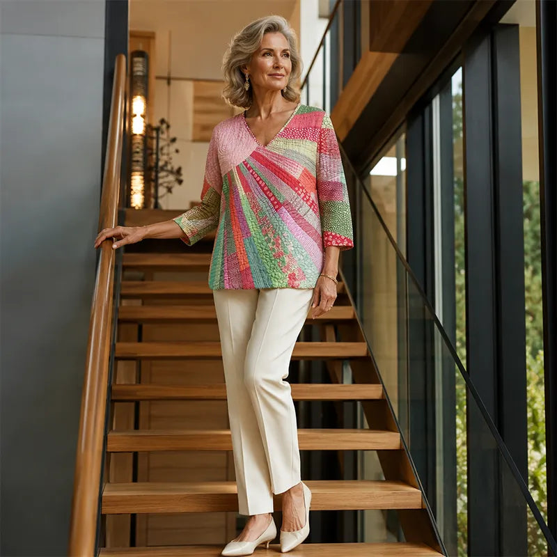Soravelle | Bohemian Patchwork Blouse
