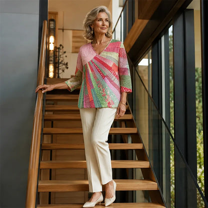 Soravelle | Bohemian Patchwork Blouse