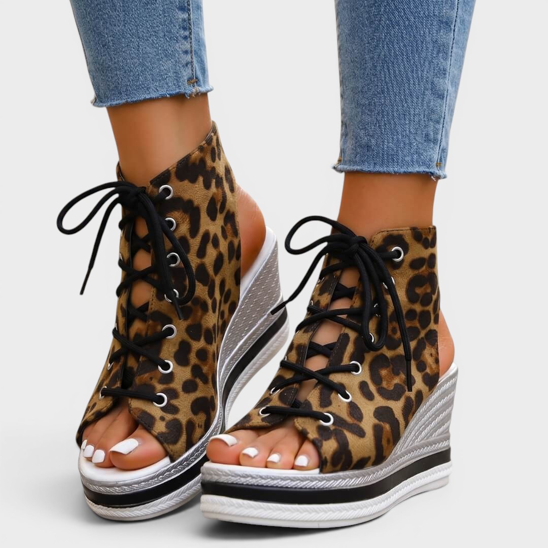 Aurevina | Cut Out Lace Front Sandals