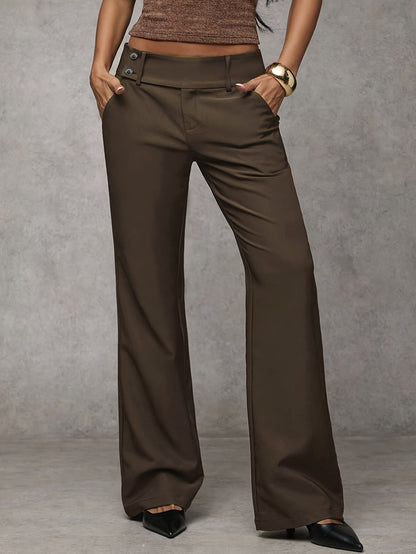 Lavinia | Structured Wide Leg Office Trousers