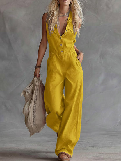 Caelina | Casual Pocket Utility Jumpsuit