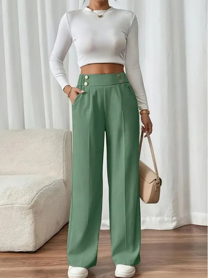 Odelia | Comfort Fit Pleated Wide Leg Pants