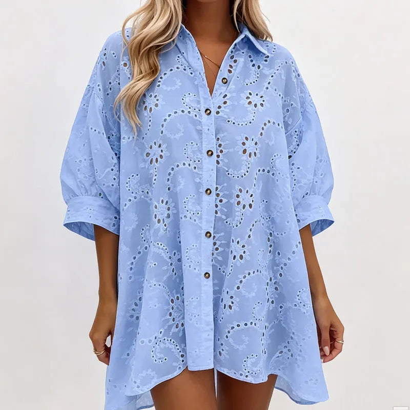 Thalienne | Relaxed Broderie Blouse