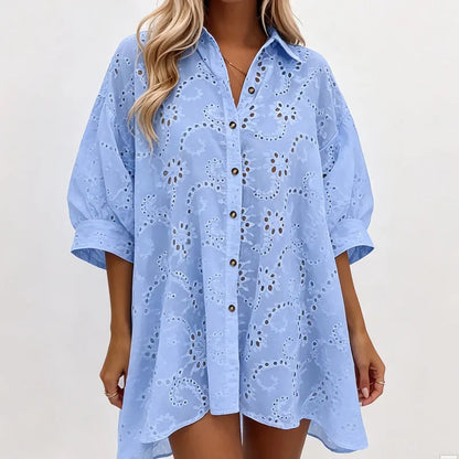 Thalienne | Relaxed Broderie Blouse