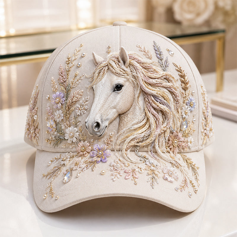 Hyacintha | Blossom Mane Embroidered Cap