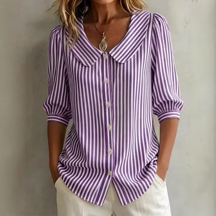 Aveline | Vintage Collar Casual Blouse