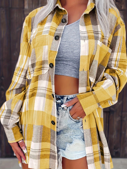 Greylise | Casual Button Front Checked Shirt
