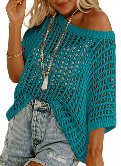 Elowyn | Open Knit Relaxed Sweater