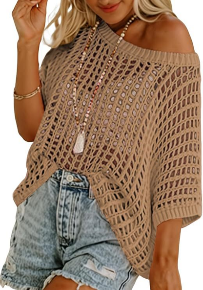Elowyn | Open Knit Relaxed Sweater