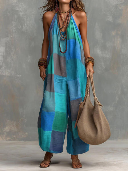 Taviana | Relaxed Halter Palazzo Jumpsuit