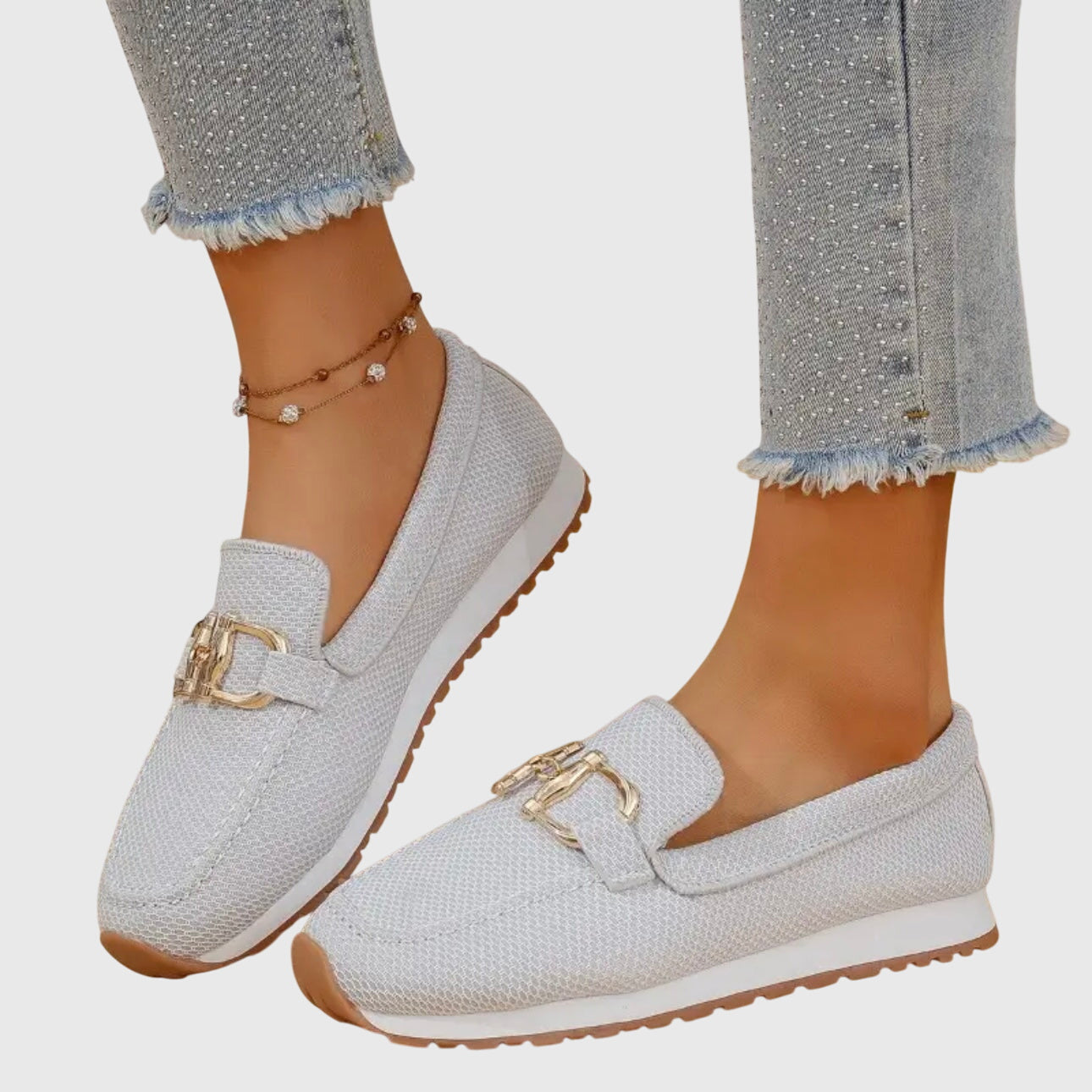 Veloura | Chain Detail Slip On Loafers
