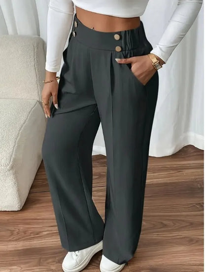Odelia | Comfort Fit Pleated Wide Leg Pants