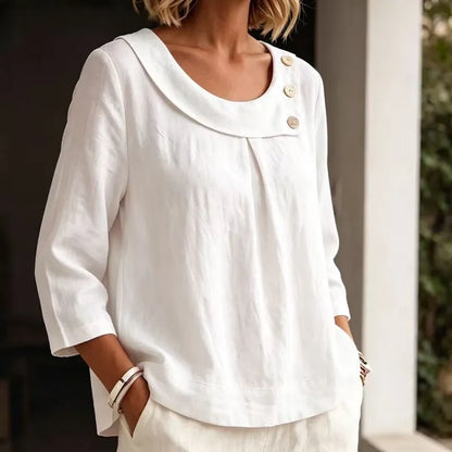 Helene | Breezy Linen Tunic Blouse