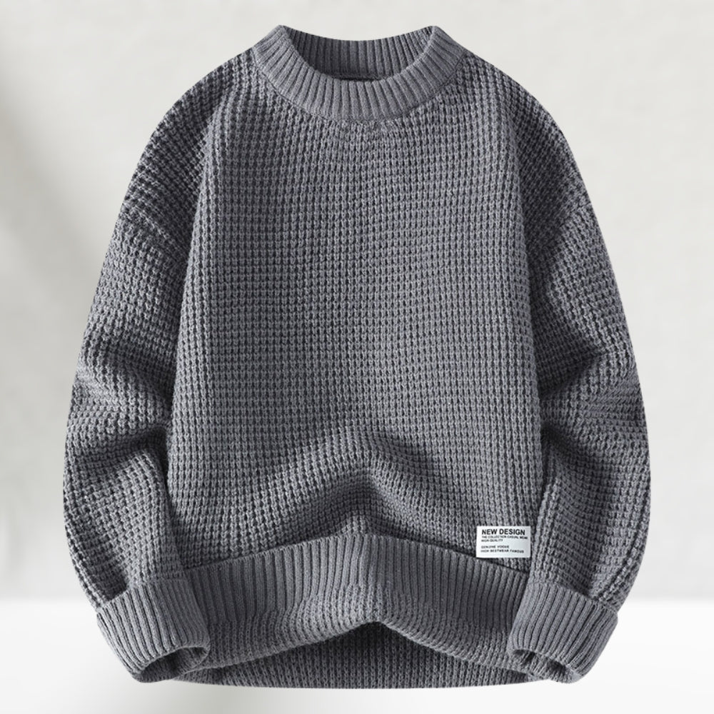 Hayes | Relaxed Waffle Knit Crew Sweater