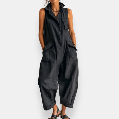 Xylara | Relaxed Cargo Pocket Jumpsuit