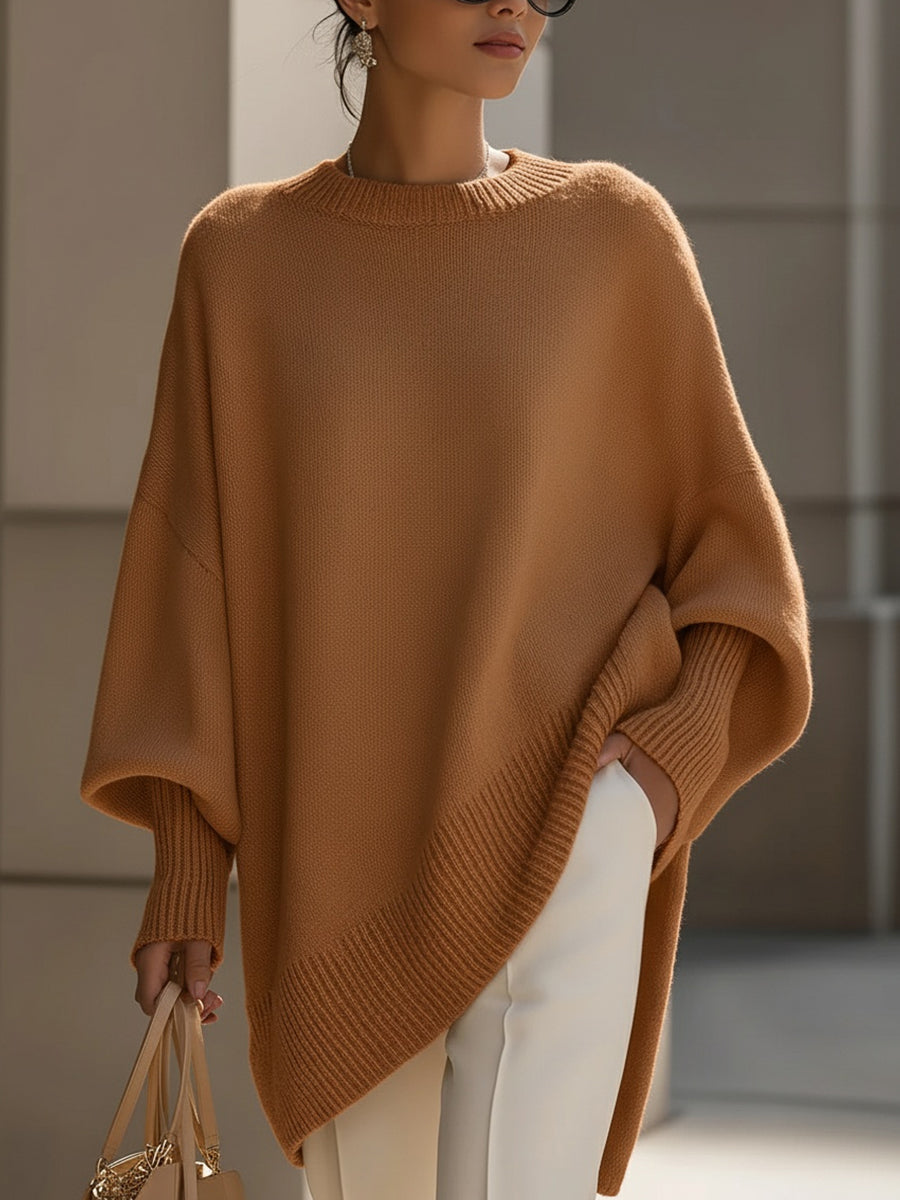 Tavianna | Soft Draped Poncho Knit Sweater
