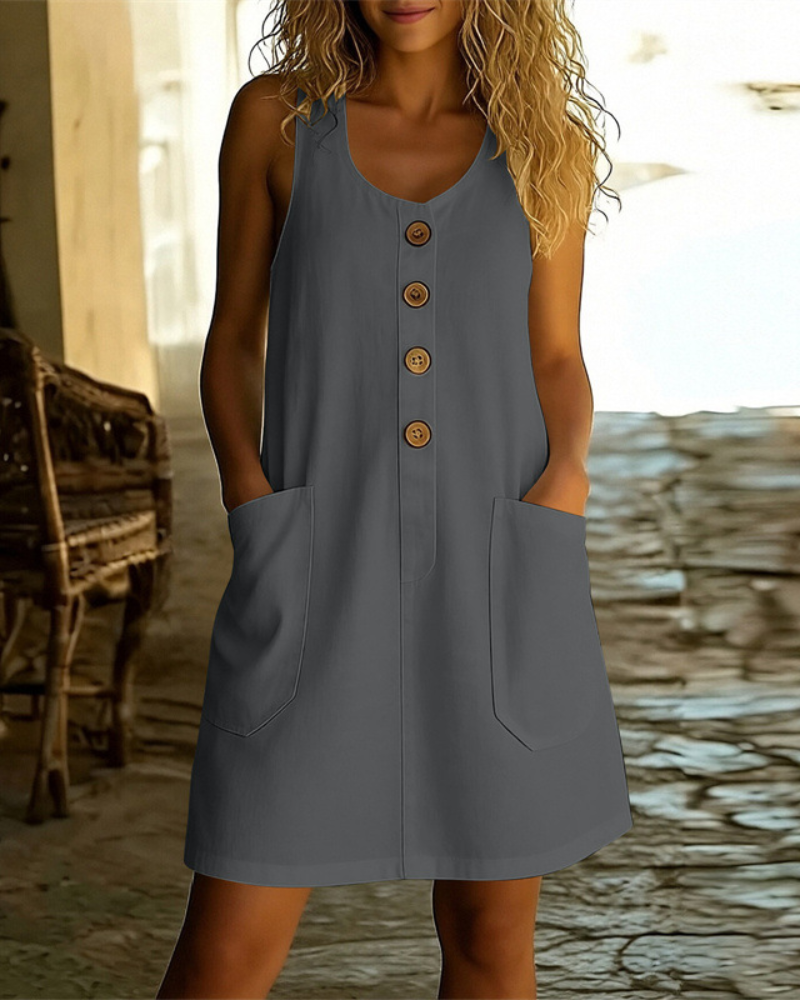 Evaria | Breezy Sleeveless Shift Dress