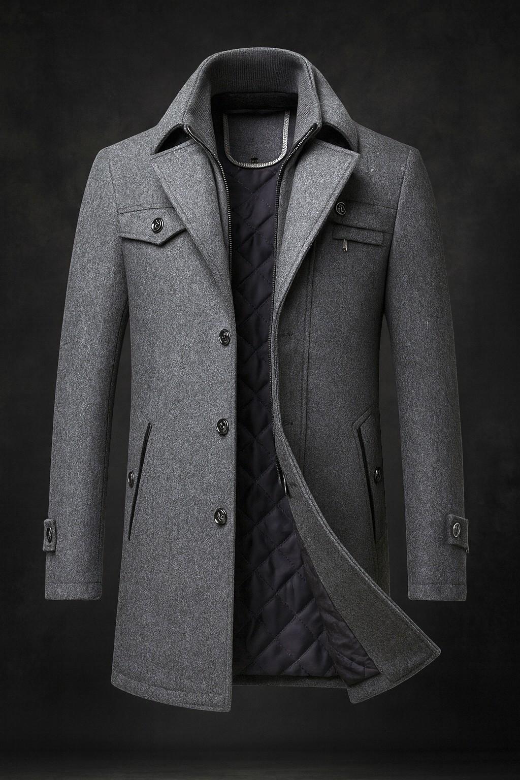 Quintrell | Executive Wool Blend Overcoat