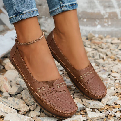 Tessira | Casual Perforated Moccasin Flats