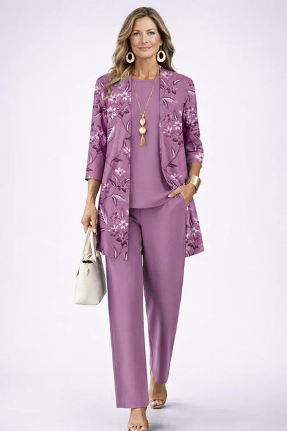Marivelle | Botanical Cardigan Three Piece Set