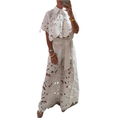 Nina | Floral Lace Two Piece Set