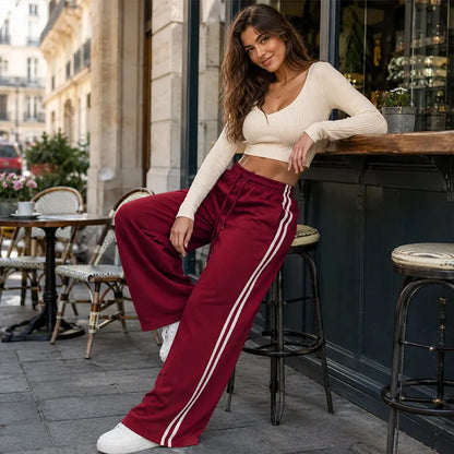 Celesara | Relaxed Wide Leg Track Pants