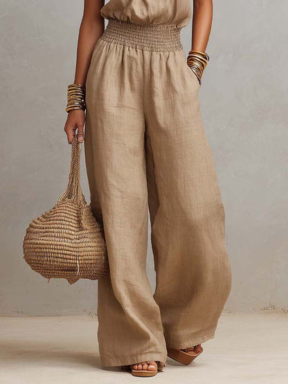 Isalyn | Elegant Smocked Waist Jumpsuit