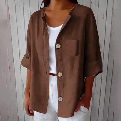Mirelisse | Minimalist Button Front Blouse