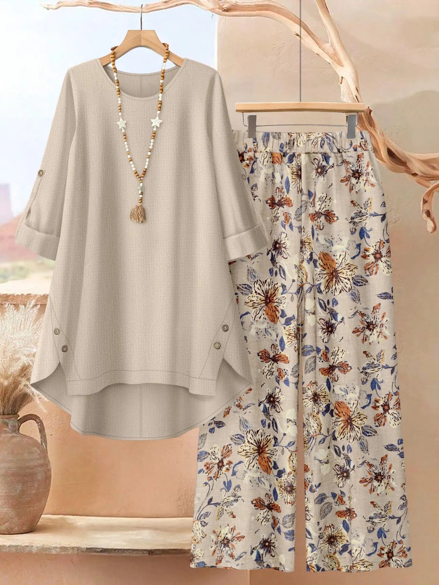 Dianora | Flowing Top And Trouser Set