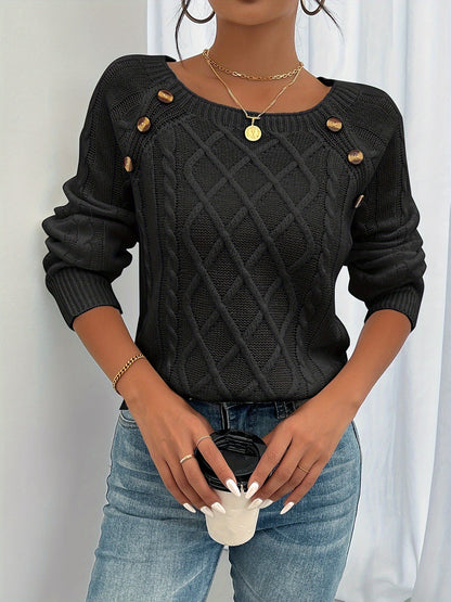 Nolwenn | Cozy Button Detail Sweater