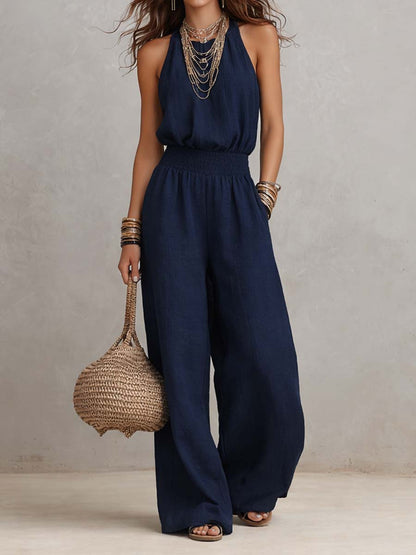 Isalyn | Elegant Smocked Waist Jumpsuit