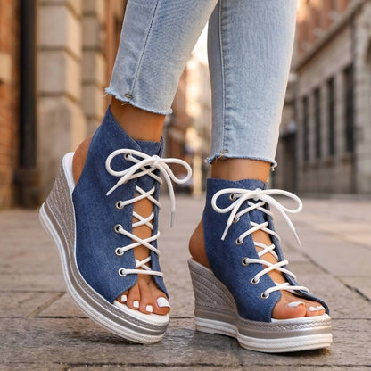 Violetta | Cut Out Lace Front Sandals