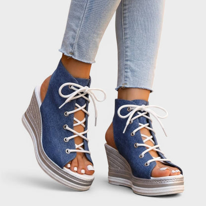Aurevina | Cut Out Lace Front Sandals