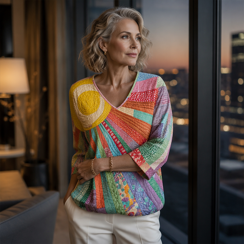 Soravelle | Bohemian Patchwork Blouse