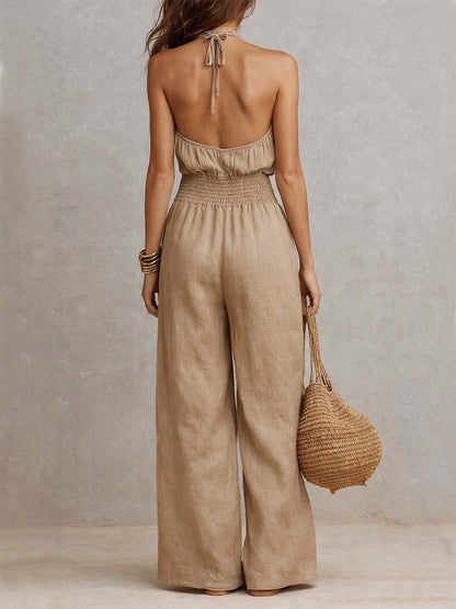Isalyn | Elegant Smocked Waist Jumpsuit