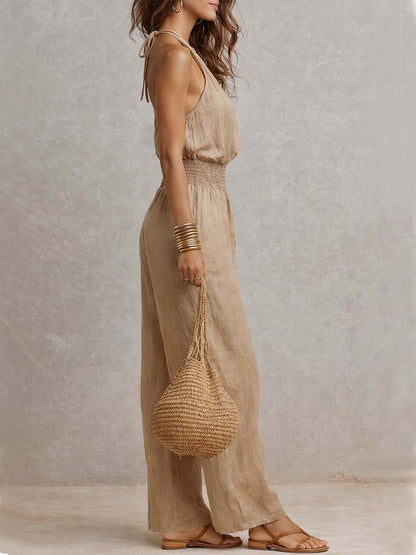 Isalyn | Elegant Smocked Waist Jumpsuit