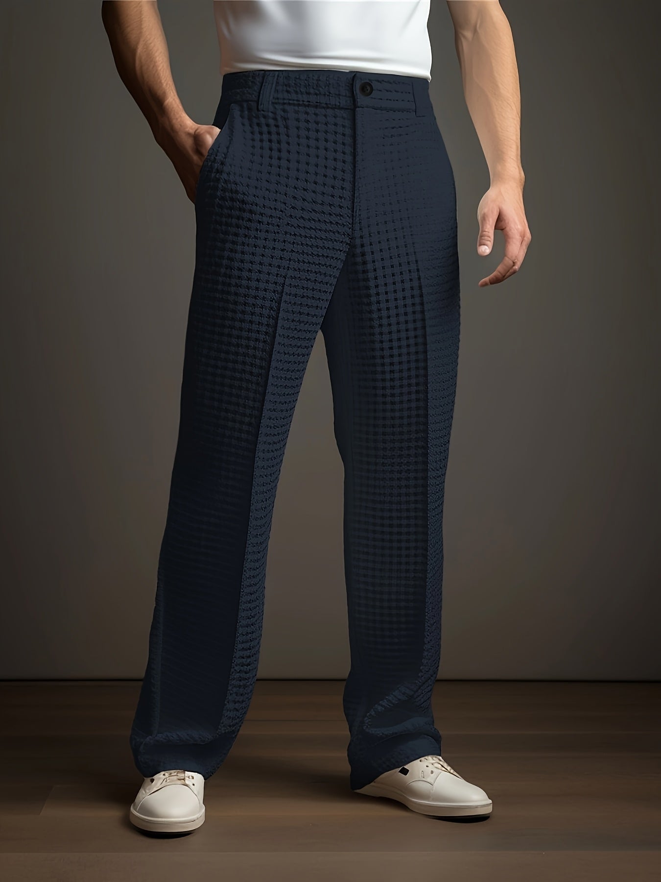 Kensington | Refined Jacquard Casual Trousers