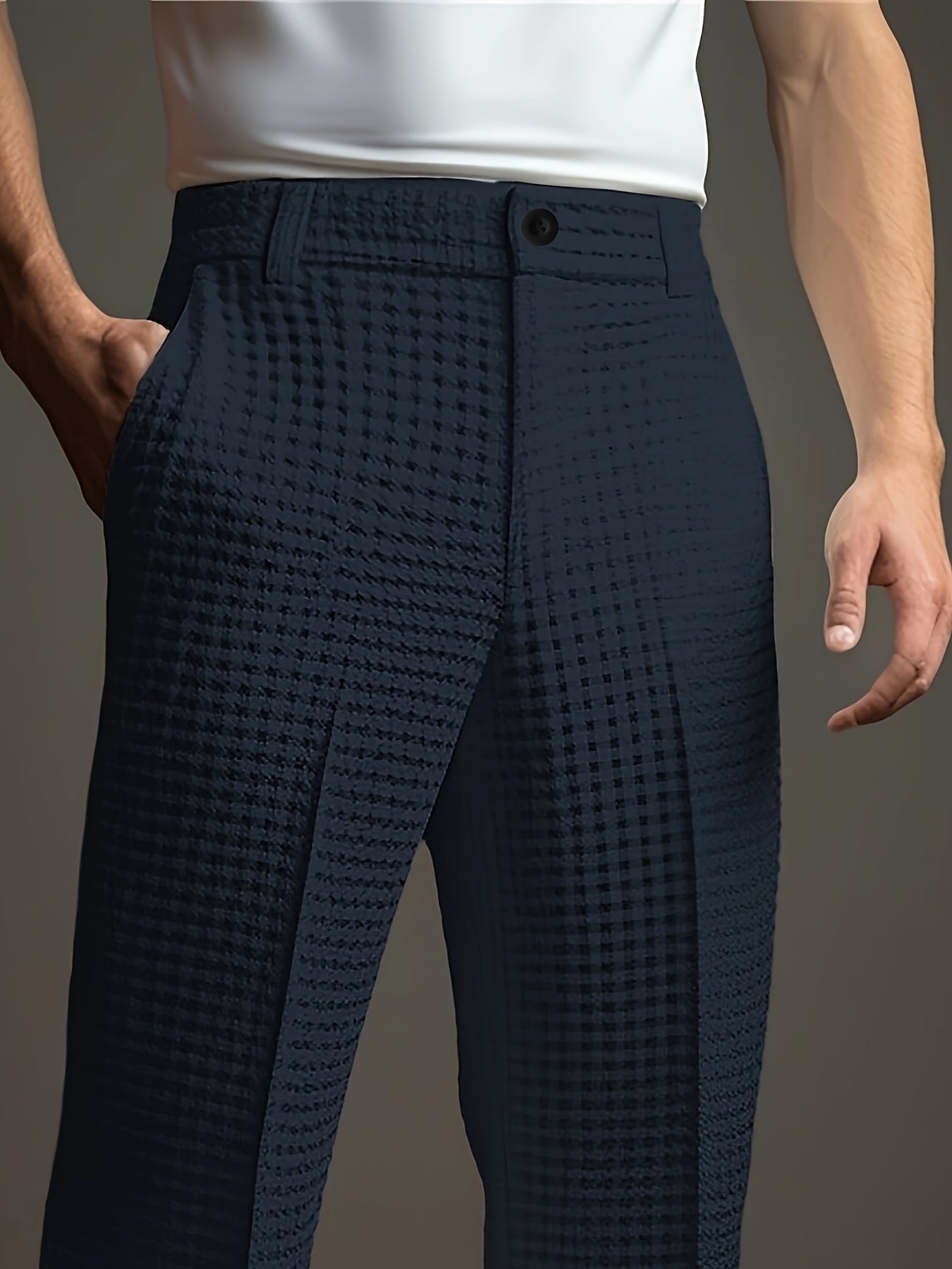 Kensington | Refined Jacquard Casual Trousers