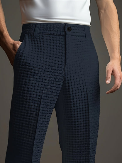 Kensington | Refined Jacquard Casual Trousers