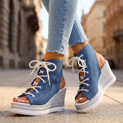 Violetta | Cut Out Lace Front Sandals