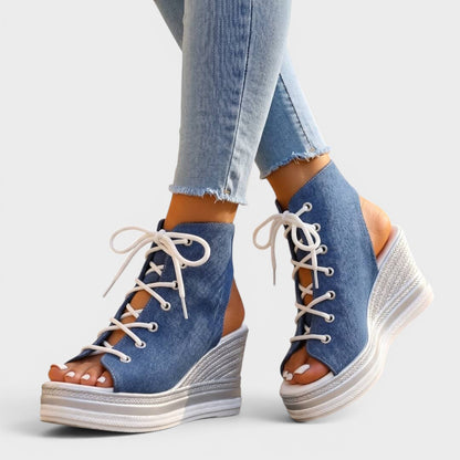 Aurevina | Cut Out Lace Front Sandals