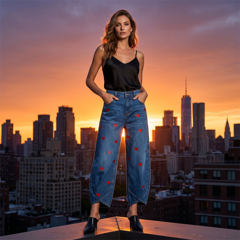 Bexley | Relaxed Fit Heart Accent Jeans