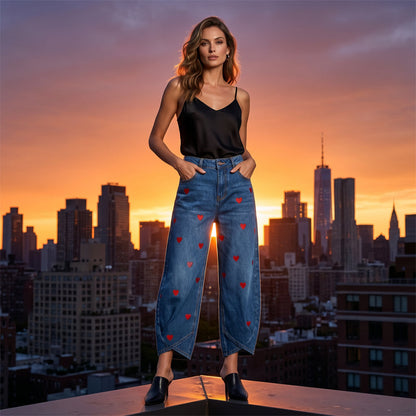 Bexley | Relaxed Fit Heart Accent Jeans