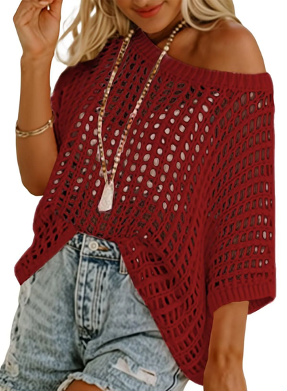 Elowyn | Open Knit Relaxed Sweater