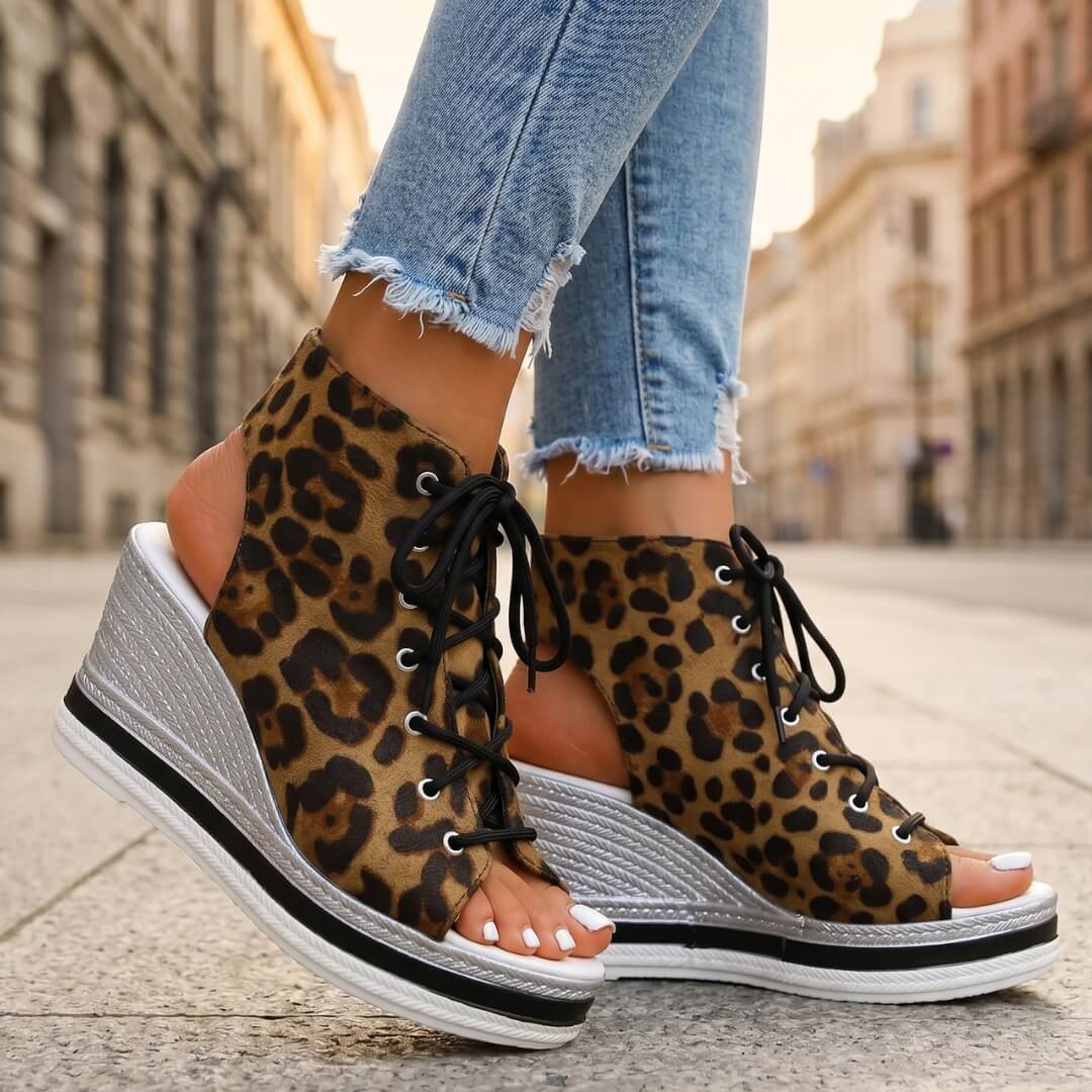 Violetta | Cut Out Lace Front Sandals