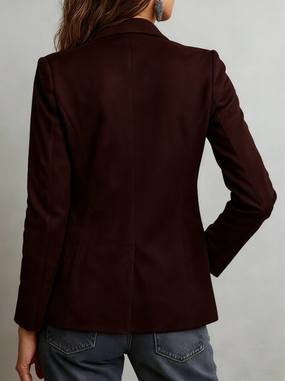 Salome | Notch Lapel Suede Blazer