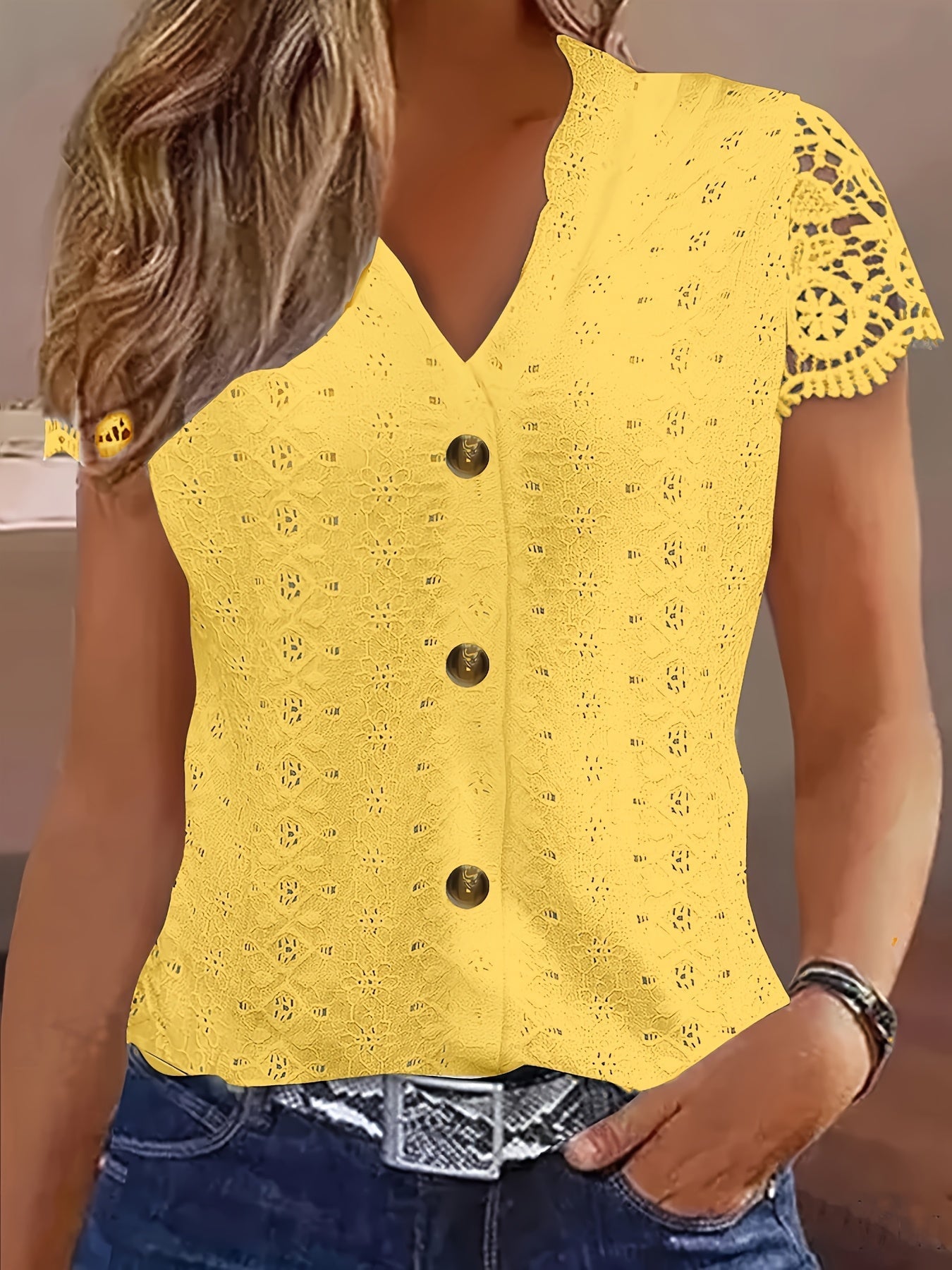 Fioressa | Vintage Eyelet Lace Blouse