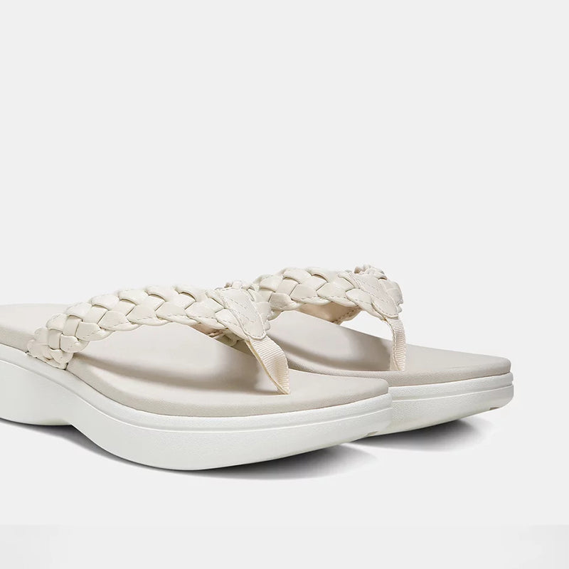 Aurelle | Plaited Comfort Platform Sandals