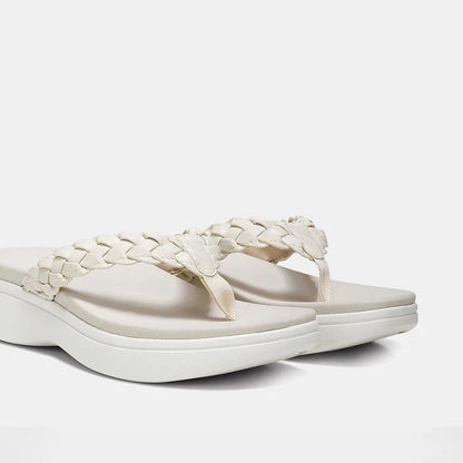 Aurelle | Plaited Comfort Platform Sandals