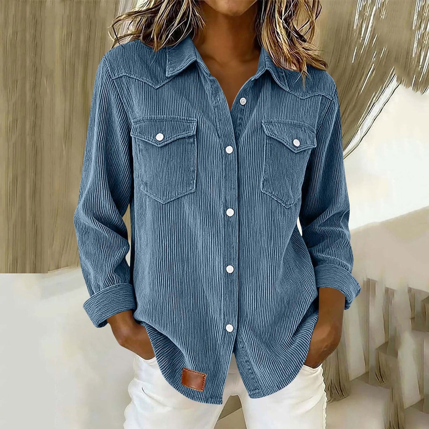 Sylvera | Relaxed Corduroy Pocket Shirt